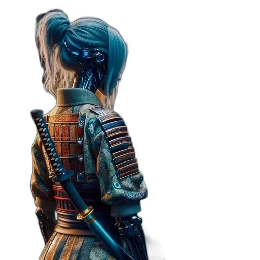 jacket, weapon, robot, sword transparent PNG cut-out