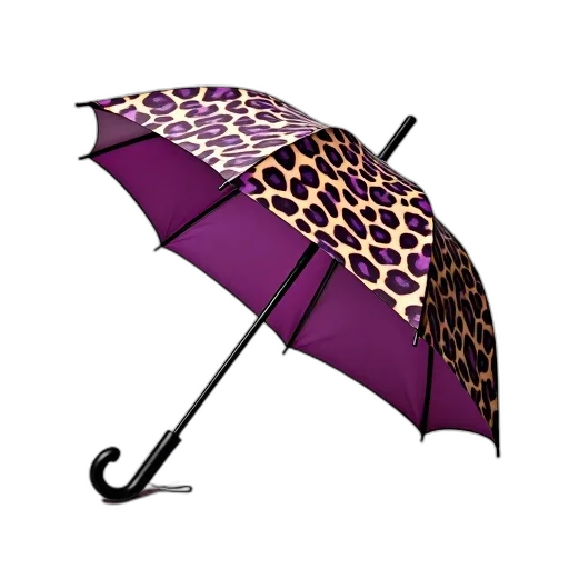 umbrella, staff, colorful, leopard transparent PNG cut-out