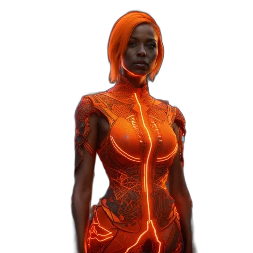dress, jacket, concept art, cyberpunk transparent PNG cut-out