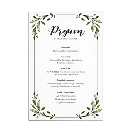 wedding, program, template, programs transparent PNG cut-out