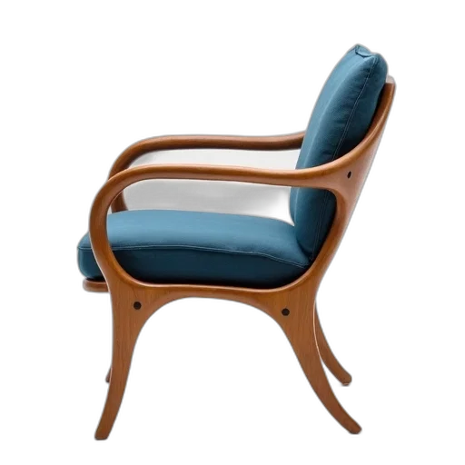 furniture, 3d render, wooden, chair transparent PNG cut-out