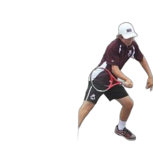 staff, tennis, player, maroon transparent PNG cut-out