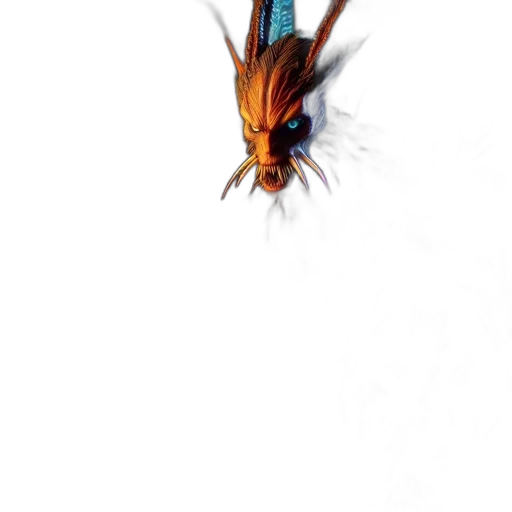 dragon, creature, animal, staff transparent PNG cut-out