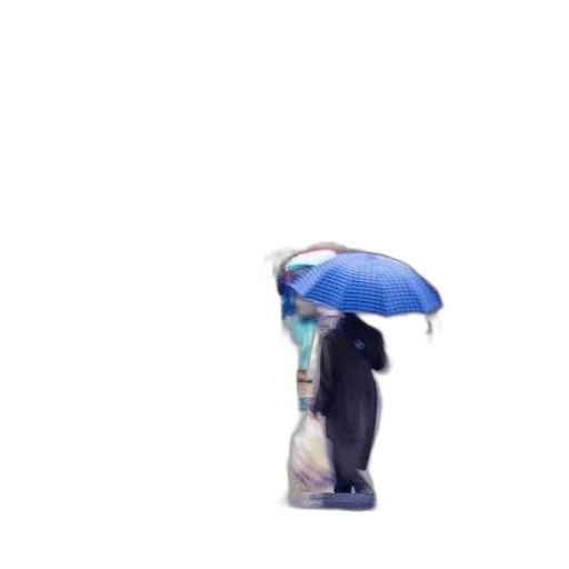 umbrella, hat, dress, staff transparent PNG cut-out