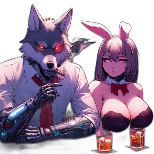 weapon, mask, cyberpunk, anime transparent PNG cut-out