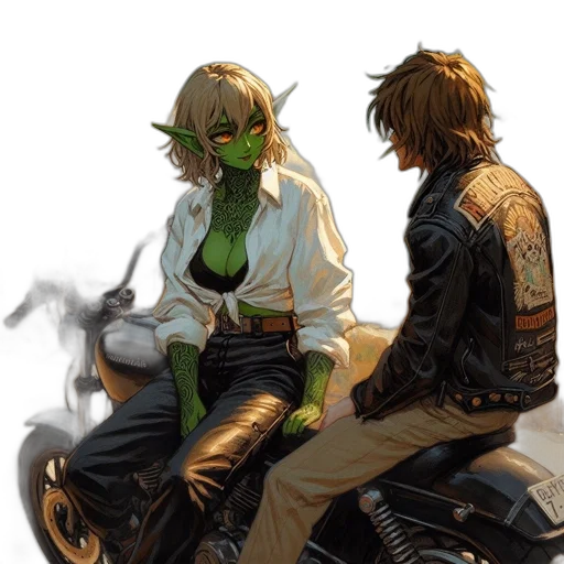 concept art, cyberpunk, fantasy art, comic book art transparent PNG cut-out