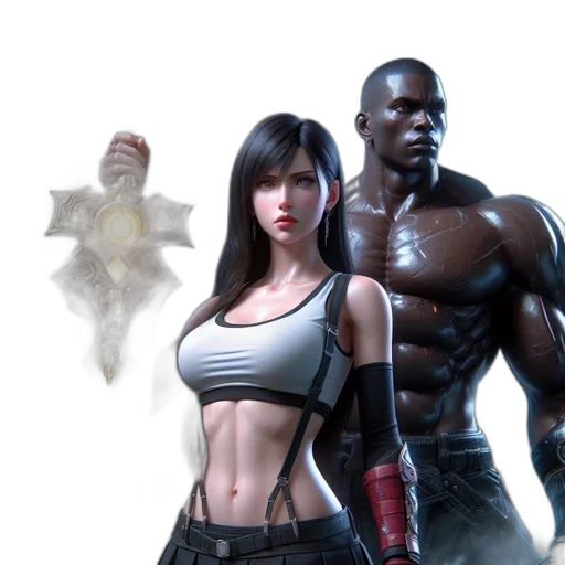 concept art, comic book art, fantasy art, 3d render transparent PNG cut-out