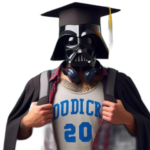 3d render, individual, wears, darth transparent PNG cut-out