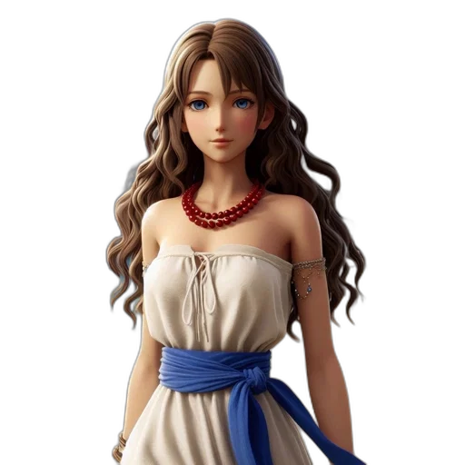 dress, jewelry, 3d render, fantasy art transparent PNG cut-out