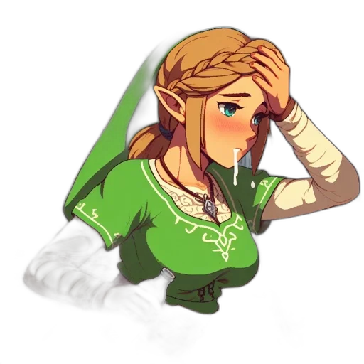 dress, crown, staff, pixel art transparent PNG cut-out