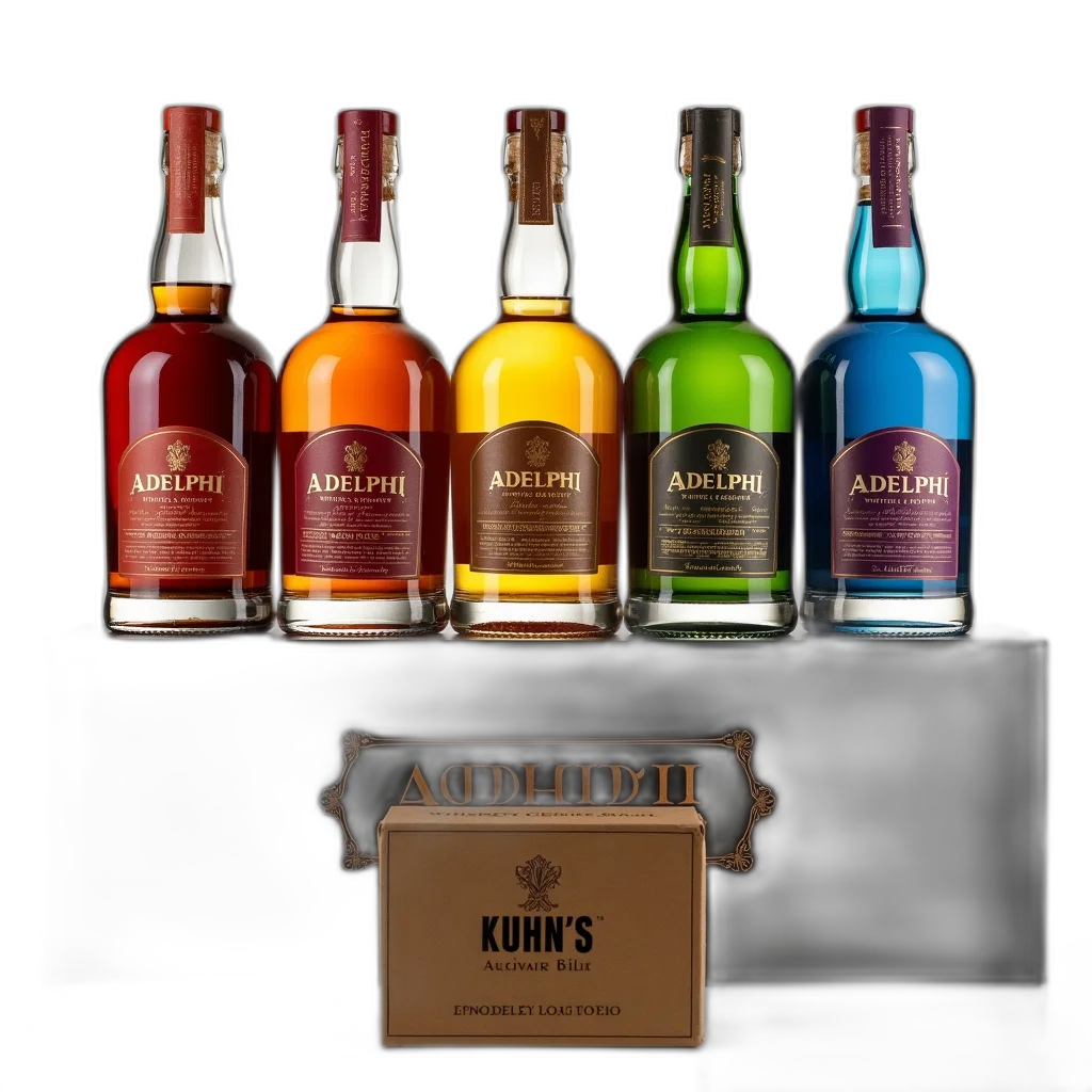 bottle, set, five, bottles transparent PNG cut-out