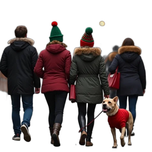 hat, jacket, staff, 3d render transparent PNG cut-out