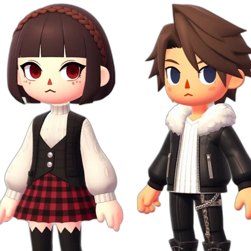 3d render, pixel art, concept art, anime transparent PNG cut-out