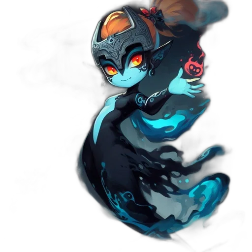 creature, dragon, staff, mask transparent PNG cut-out