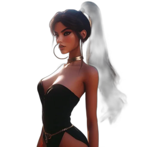 dress, jewelry, concept art, fantasy art transparent PNG cut-out