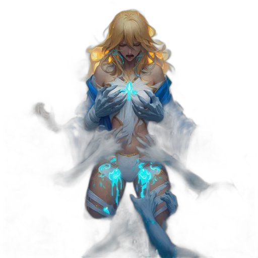 dress, staff, creature, sword transparent PNG cut-out