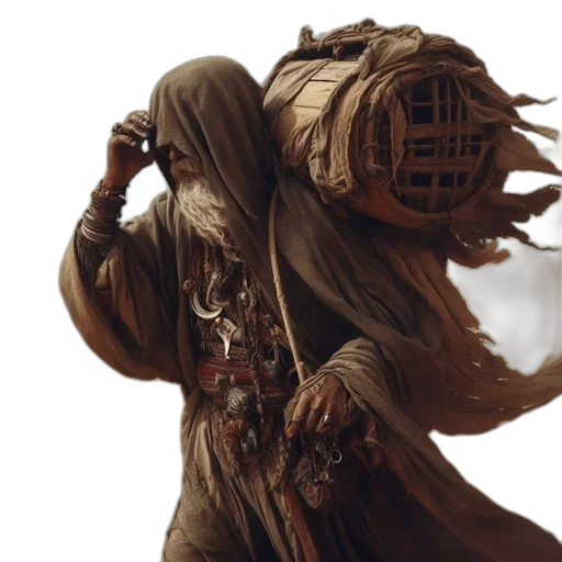 mask, staff, creature, weapon transparent PNG cut-out