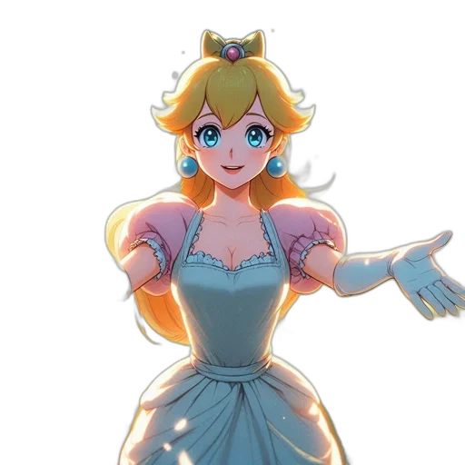 dress, crown, staff, weapon transparent PNG cut-out