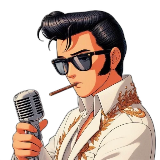 jacket, staff, cartoon, comic book art transparent PNG cut-out