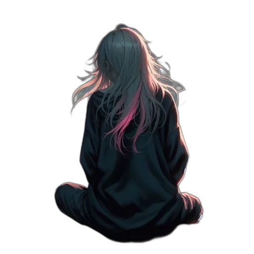hair, jacket, dress, creature transparent PNG cut-out