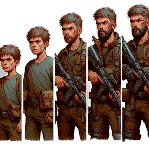 concept art, comic book art, pixel art, fantasy art transparent PNG cut-out