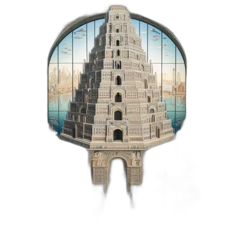 building, umbrella, hat, concept art transparent PNG cut-out