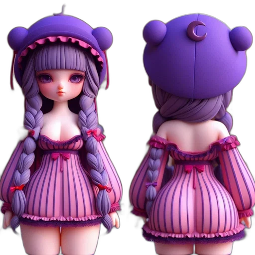 3d render, concept art, fantasy art, pastel transparent PNG cut-out