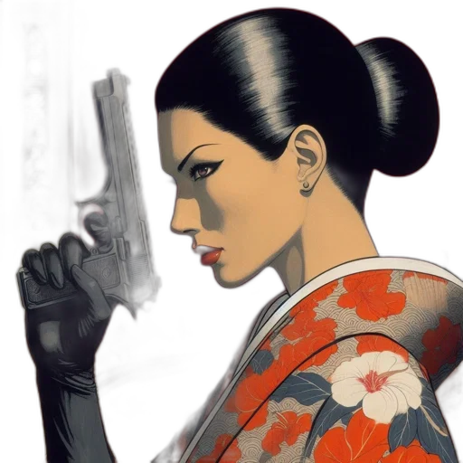 weapon, comic book art, concept art, photorealistic transparent PNG cut-out