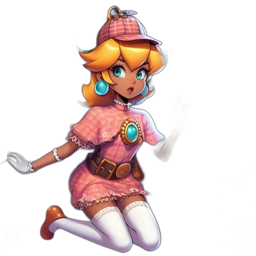 dress, staff, hat, crown transparent PNG cut-out