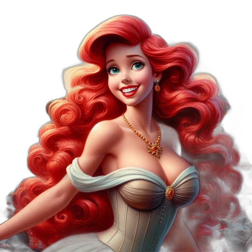 dress, crown, jewelry, fantasy art transparent PNG cut-out