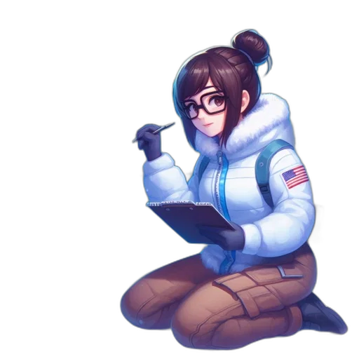 jacket, staff, robot, weapon transparent PNG cut-out