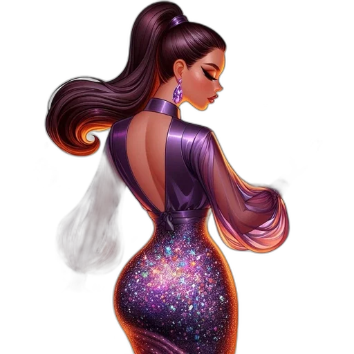 dress, hair, concept art, fantasy art transparent PNG cut-out