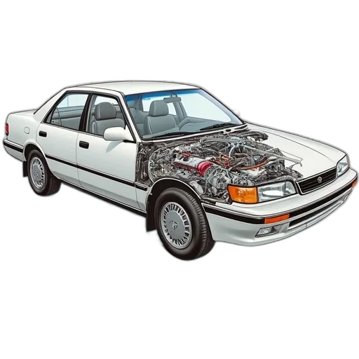 car, photorealistic, toyota, camry transparent PNG cut-out