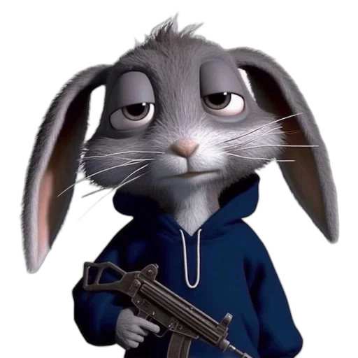 weapon, animal, cartoon, 3d render transparent PNG cut-out