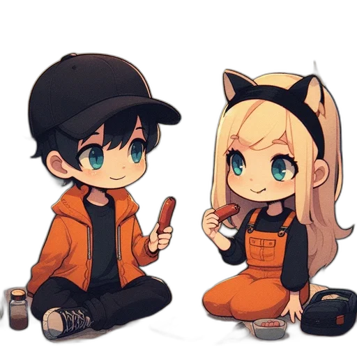 food, anime, cartoon, pixel art transparent PNG cut-out