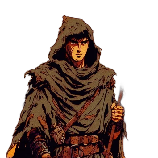 staff, jacket, sword, weapon transparent PNG cut-out
