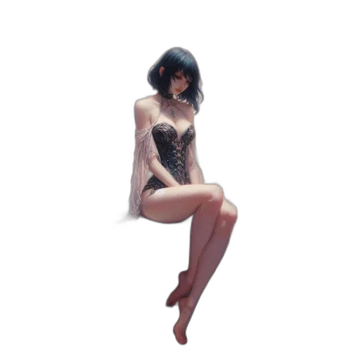 dress, umbrella, creature, robot transparent PNG cut-out