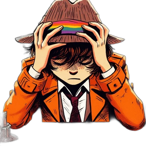 hat, mask, jacket, face transparent PNG cut-out