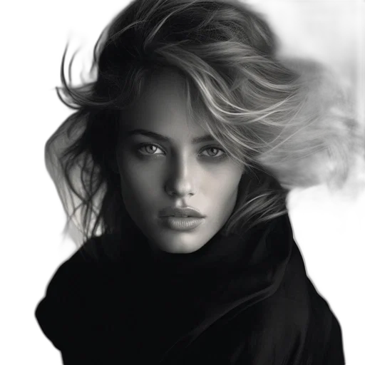 face, hair, jacket, dress transparent PNG cut-out