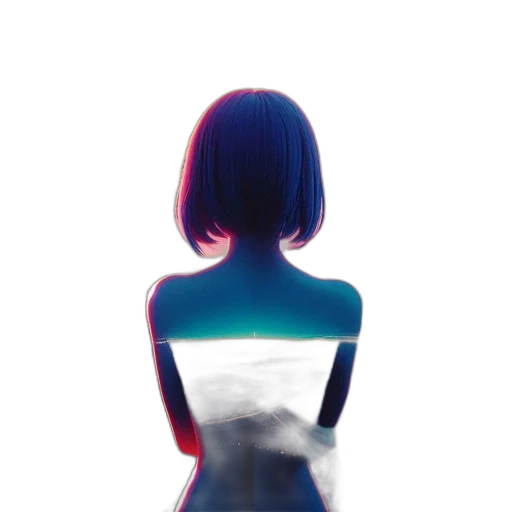 dress, robot, face, staff transparent PNG cut-out