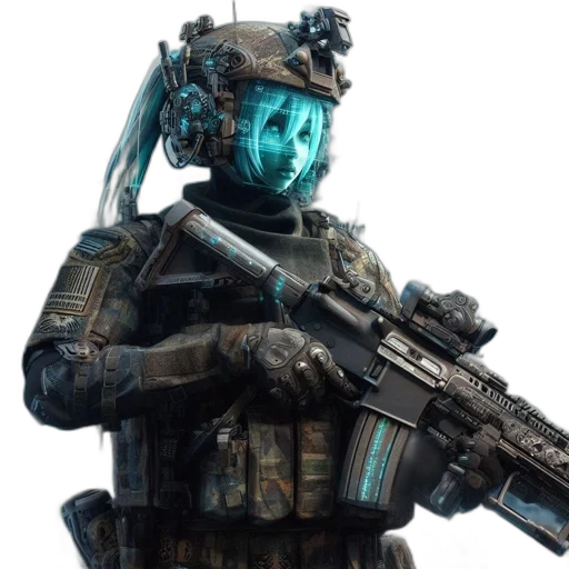 robot, weapon, mask, face transparent PNG cut-out