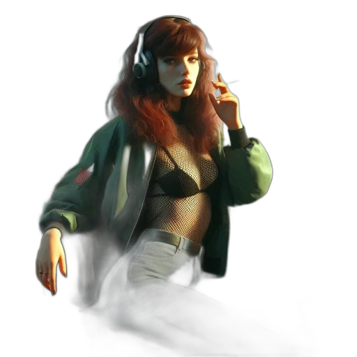 jacket, robot, face, weapon transparent PNG cut-out