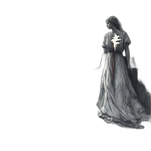 dress, sword, weapon, creature transparent PNG cut-out