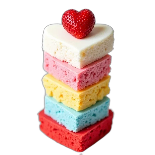 food, 3d render, colorful, pastel transparent PNG cut-out