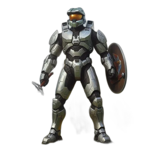 robot, weapon, concept art, 3d render transparent PNG cut-out