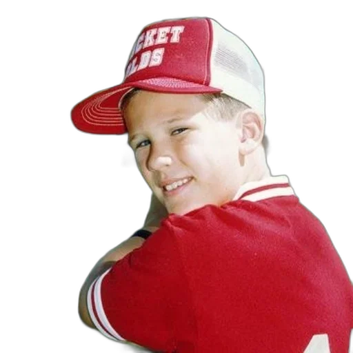 young, boy, red, baseball transparent PNG cut-out
