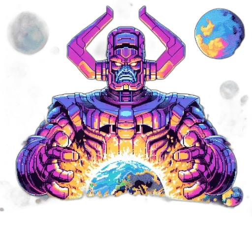 robot, creature, pixel art, concept art transparent PNG cut-out