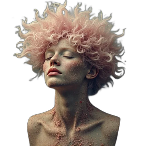 hair, crown, face, mask transparent PNG cut-out