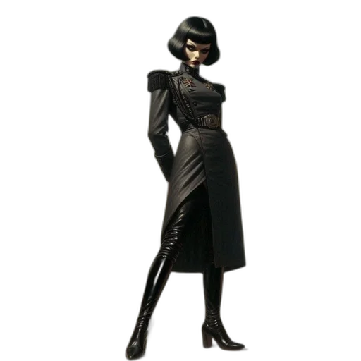 dress, staff, concept art, 3d render transparent PNG cut-out