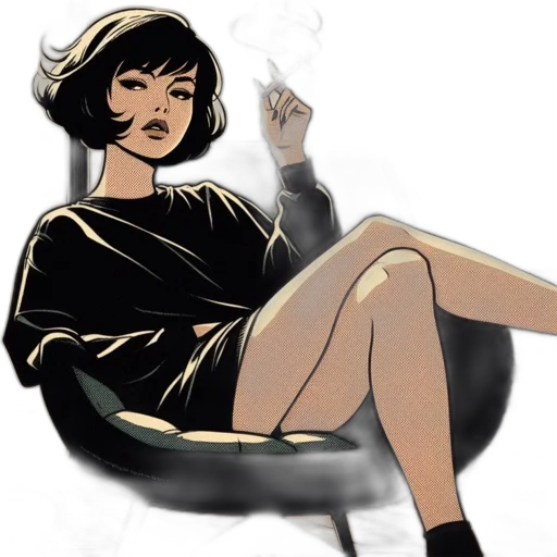dress, comic book art, cartoon, concept art transparent PNG cut-out